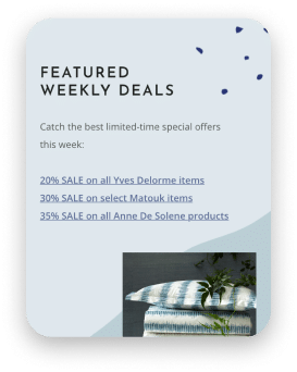Fine Linens Website on Mobile