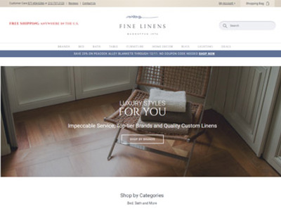 Fine Linens Magento Website Development B2c Ecommerce