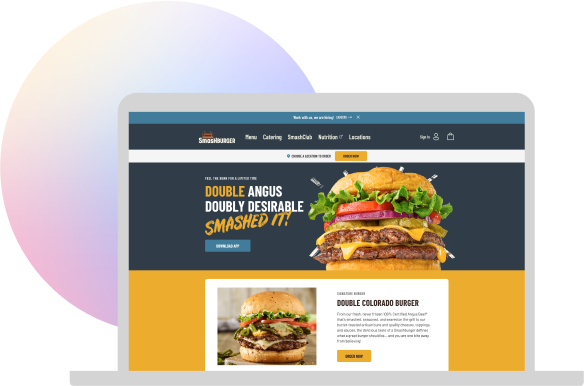 Smashburger Site On Laptop