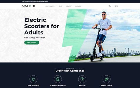 Valiex Shopify Website