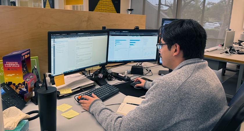A developer customizing an eCommerce website